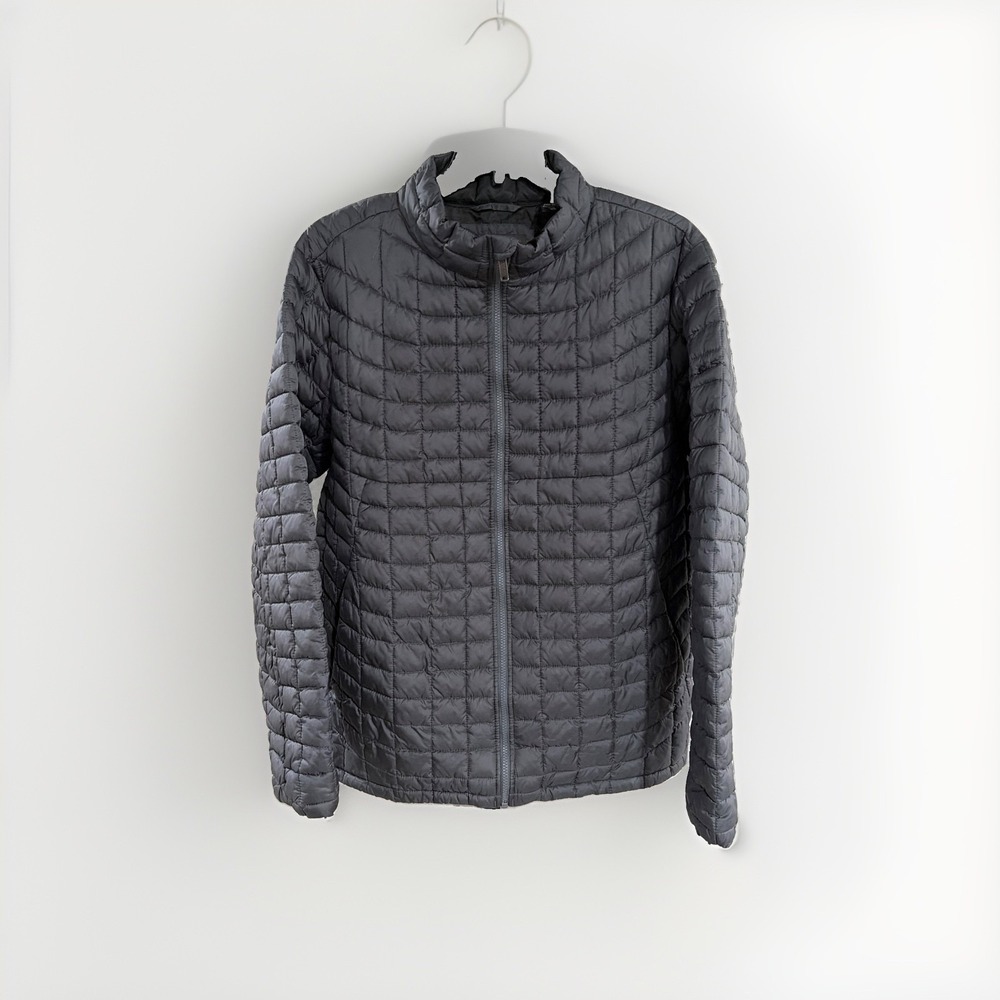 Ben Sherman Mens XXL Quilted Puffer Jacket Gray Lightweight Full Zip Coat H1